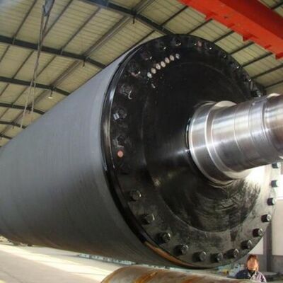 Blind Hole Drilled Rubber or PU Coated Press Roll for Paper Making Machine Press Section