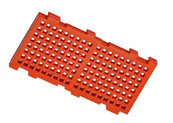 Custom 610x300x50mm Red Modular Rubber Screen Mat for Iron Ore Classification ASTM Technical