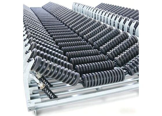 Conveyor Belt Trough Roller Set Steel Frame Bulk Material Handling Conveyor Use