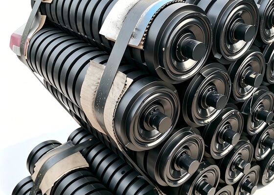 Mine Bulk Material Conveyor Rubber Disc Support Idler