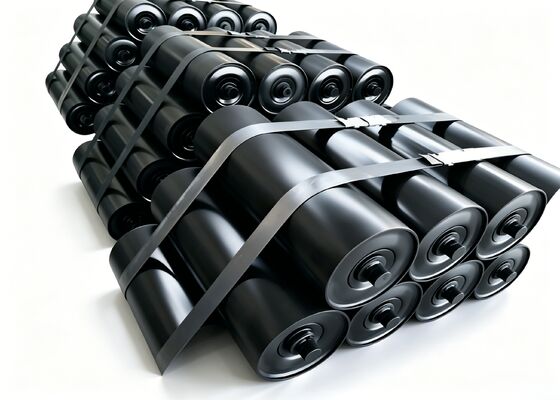Conveyor Belt Trough Roller Set Steel Frame Bulk Material Handling Conveyor Use