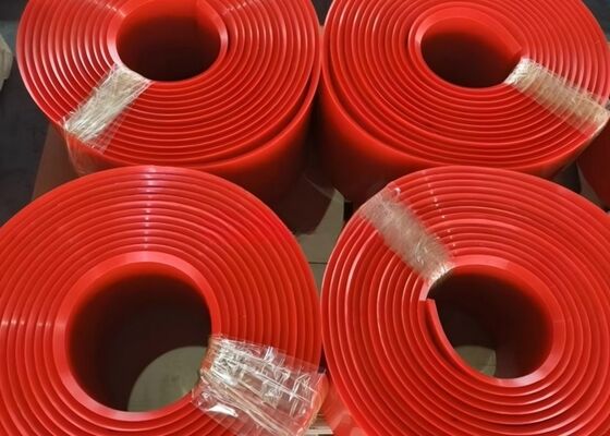 Polyurethane Conveyor Belt Sealing Strip Black PU Heavy Duty Quarry Conveyor Use