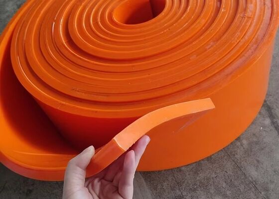 Polyurethane Belt Skirting 16mm Thickness Red Color Heavy Duty Conveyor Sealing Strip