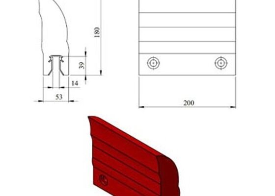 Conveyor Belt Cleaning Blade PU Material Low Belt Damage Quarry Conveyor System