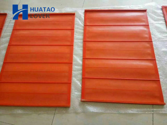 0.075mm aperture red color polyurethane fine screen for high frequency vibrating sieve mesh
