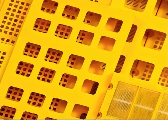 30mm Thickness Horizontal Vibrating Yellow Polyurethane Screen Mesh for Industrial Screening
