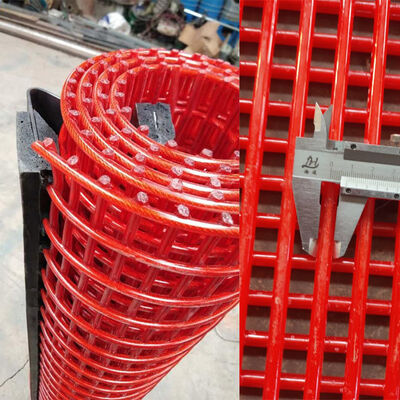 औद्योगिक ग्रेड 2.5 मिमी स्टील वायर टफलेक्स स्क्रीन 1x6 मिमी एपर्चर आकार में पीयू के साथ लेपित