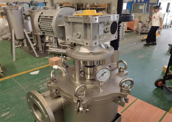 अंडे के तरल निस्पंदन के लिए आंतरिक स्क्रैपर स्व-सफाई फिल्टर आवास