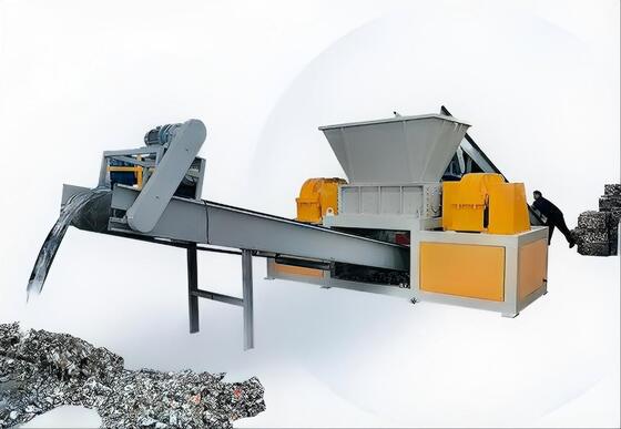 लकड़ी के पैलेट के लिए भारी शुल्क दोहरी शाफ्ट Shredder 600 मिमी रोटर