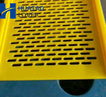 कोयला धोने के लिए फ्लिप फ्लॉप मैट पॉलीयूरेथेन स्क्रीन 3x10 मिमी एपर्चर